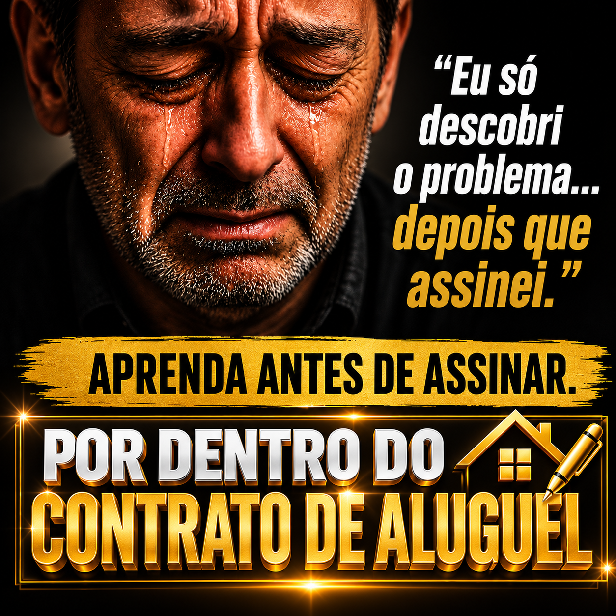 Homem emocionado com a frase: Eles me enganaram